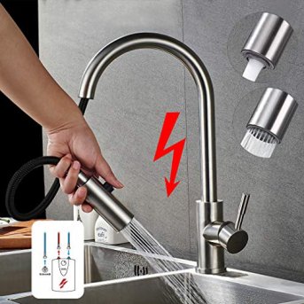 WOOHSE – Mit Brausefunktion, ausziehbar und um 360° drehbar